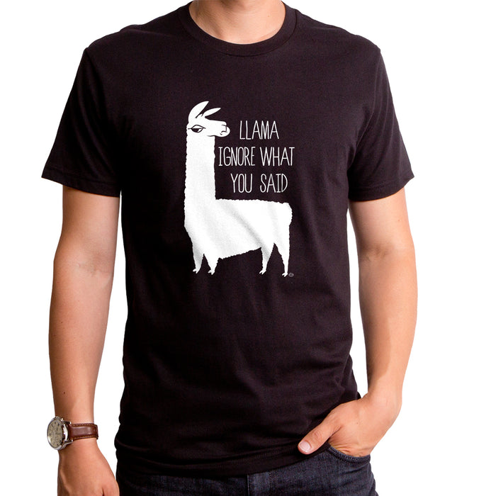 goodie two sleeves Llama Ignore What You Said Adult T-Shirt