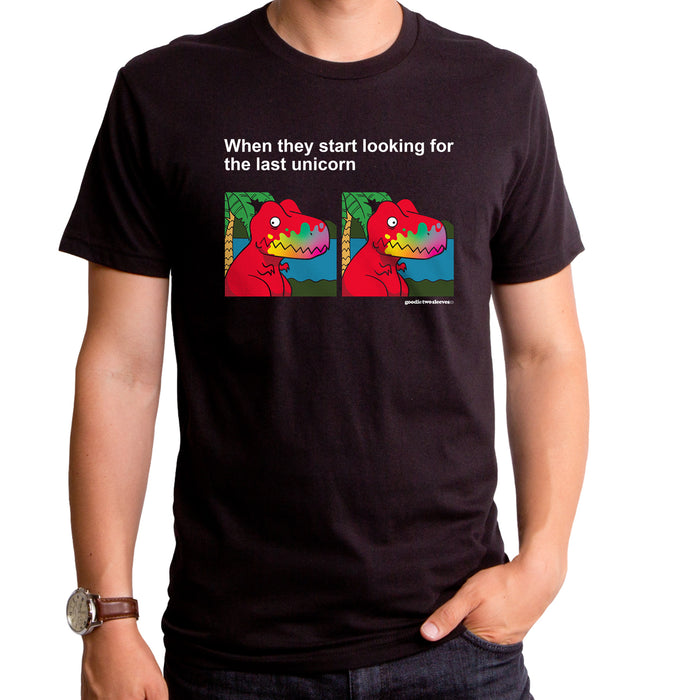 goodie two sleeves Looking For The Last Unicorn Dino Men's T-Shirt
