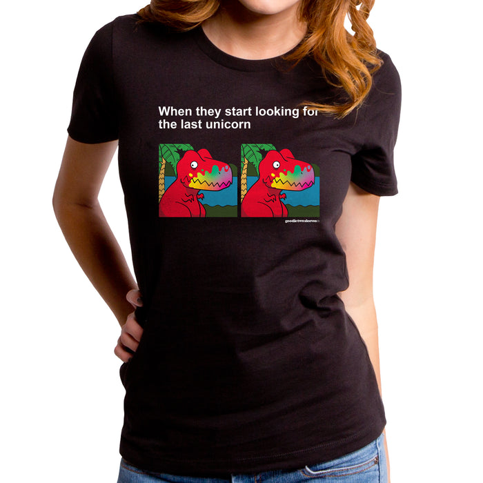 goodie two sleeves Looking For The Last Unicorn Dino Women's T-Shirt