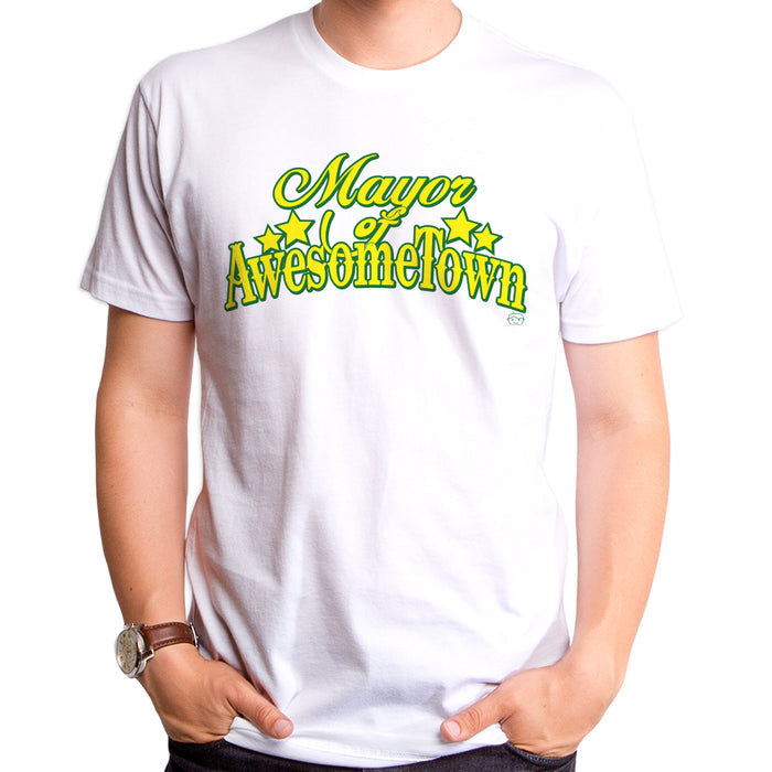 goodie two sleeves Mayor Of Awesometown Adult T-Shirt