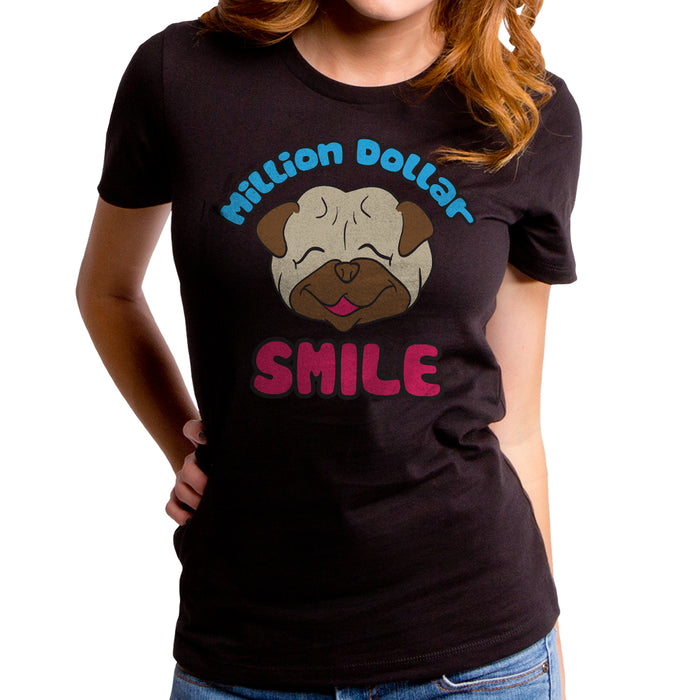 goodie two sleeves Million Dollar Pug Women's T-Shirt