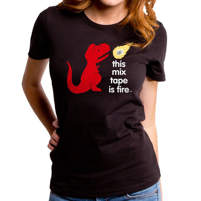 goodie two sleeves Mix Tape Dinosaur Women's T-Shirt