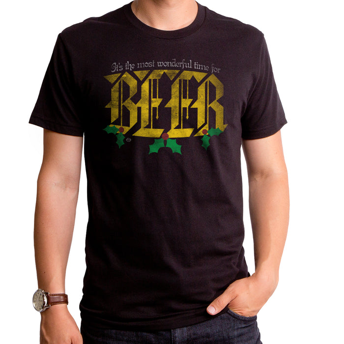goodie two sleeves Most Wonderful Time For a Beer Adult T-Shirt
