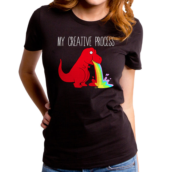 goodie two sleeves My Creative Process Dino Women's T-Shirt