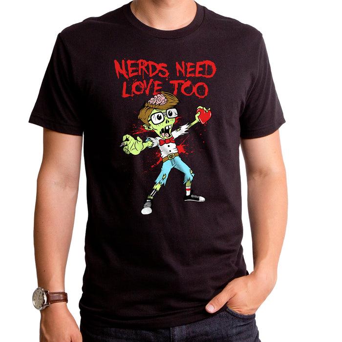 goodie two sleeves Nerds Need Love Too Adult T-Shirt