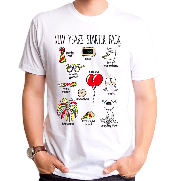 goodie two sleeves New Years Starter Pack Men's T-Shirt