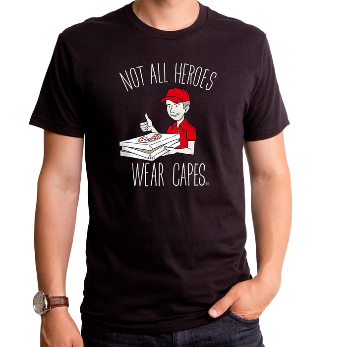 goodie two sleeves Not All Heroes Wear Capes Adult T-Shirt