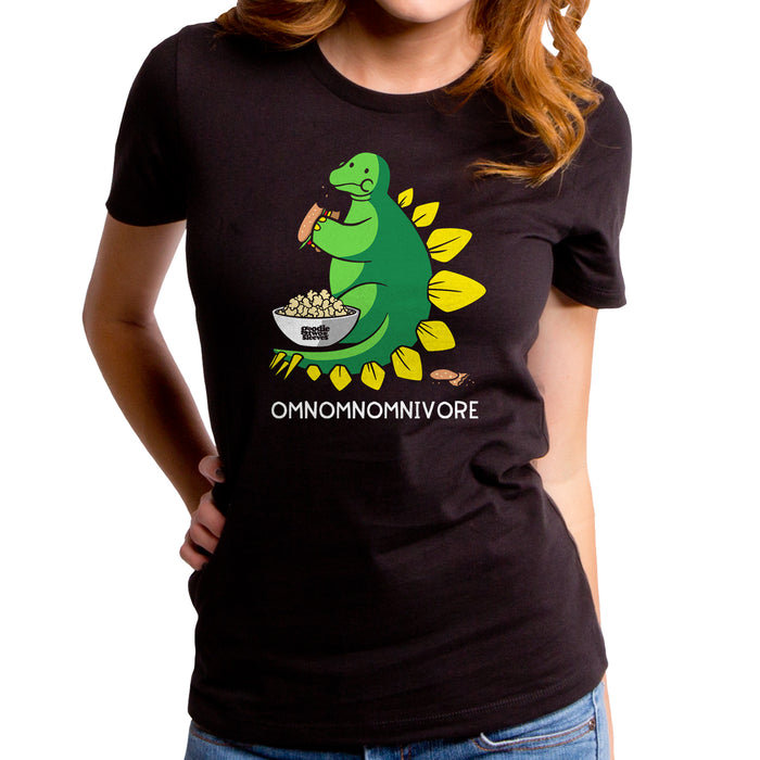 goodie two sleeves Omnomnomnivore Dinosaur Women's T-Shirt