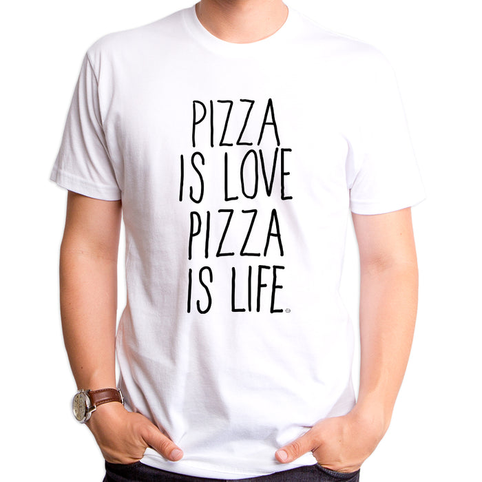 goodie two sleeves Pizza is Love Pizza is Life Adult T-Shirt