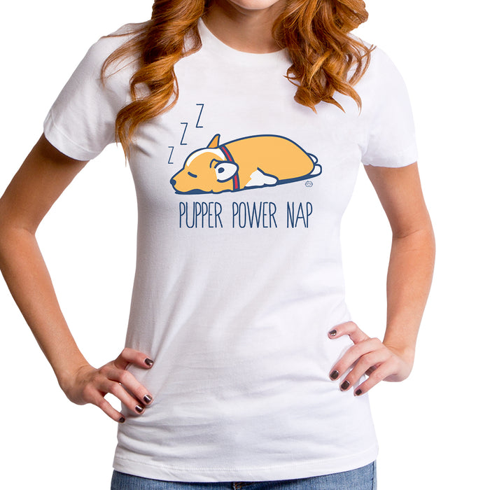 goodie two sleeves Pupper Power Nap Women's T-Shirt