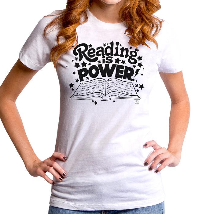 goodie two sleeves Reading Is Power Women's T-Shirt