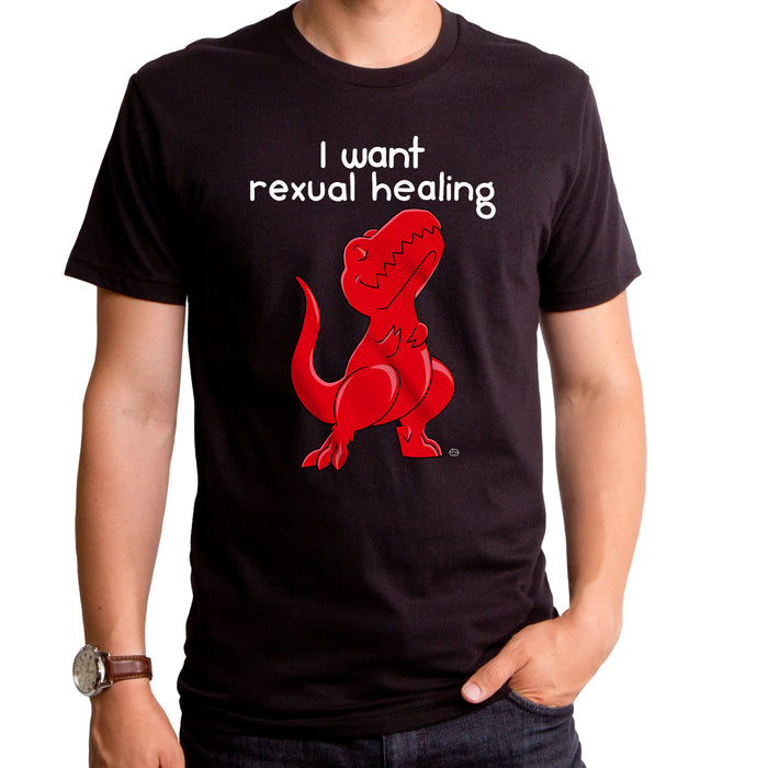 goodie two sleeves Rexual Healing Dino Adult T-Shirt
