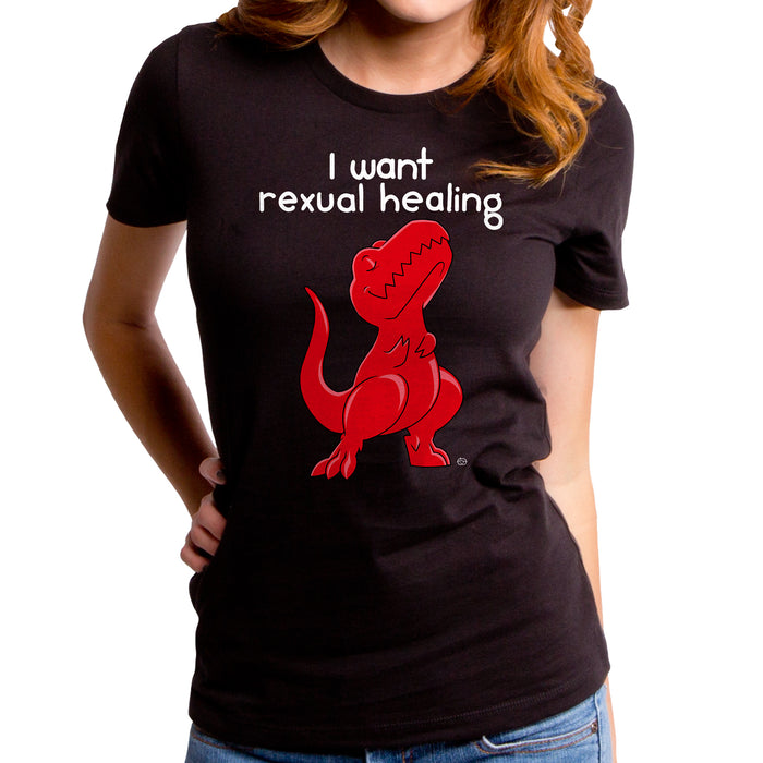 goodie two sleeves Rexual Healing Dino Women's T-Shirt