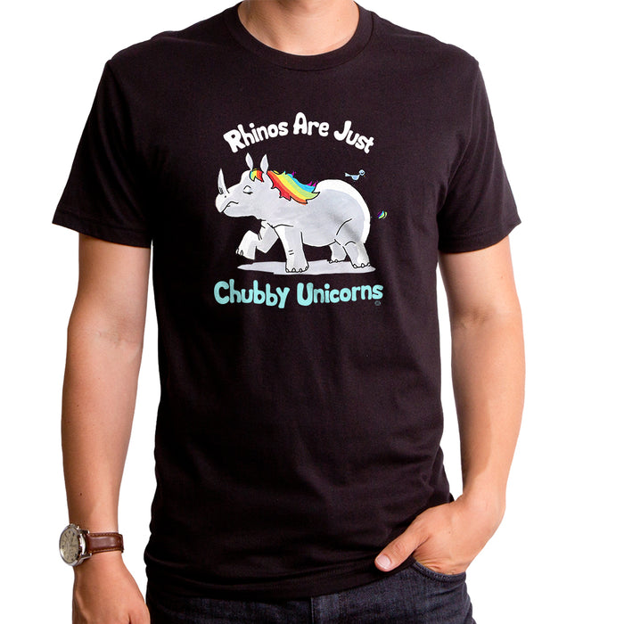 goodie two sleeves Rhinos Are Just Chubby Unicorns Adult T-Shirt