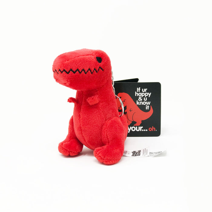 goodie two sleeves Sad T-Rex Dino Mini Plush Keychain