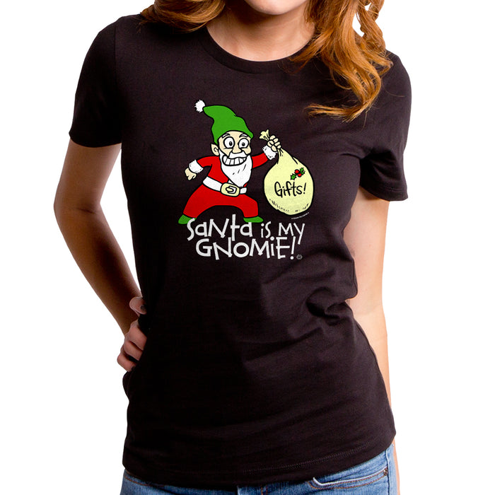 goodie two sleeves Santa Is My Gnomie Women's T-Shirt