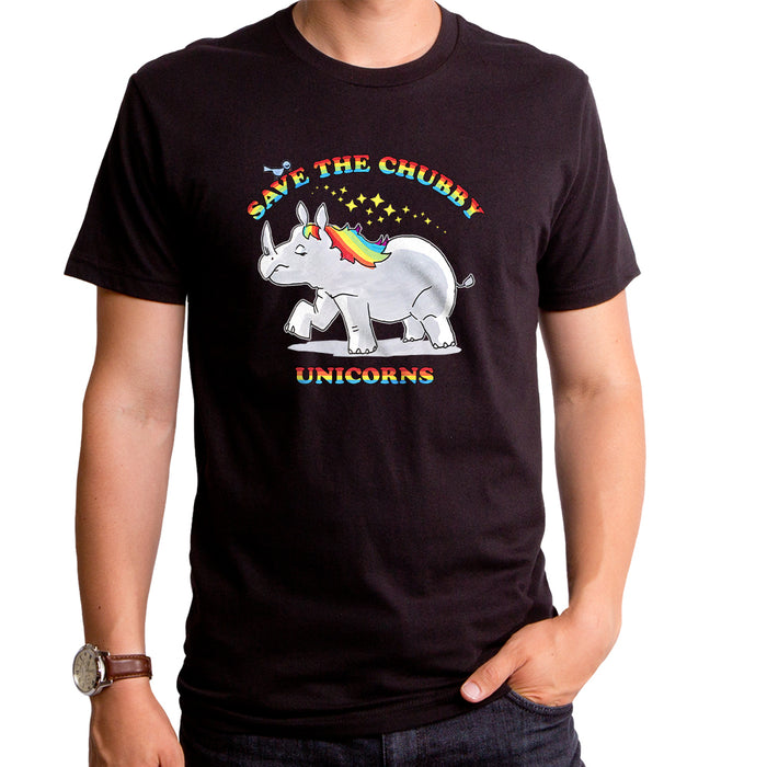 goodie two sleeves Save the Chubby Rhino Adult T-Shirt