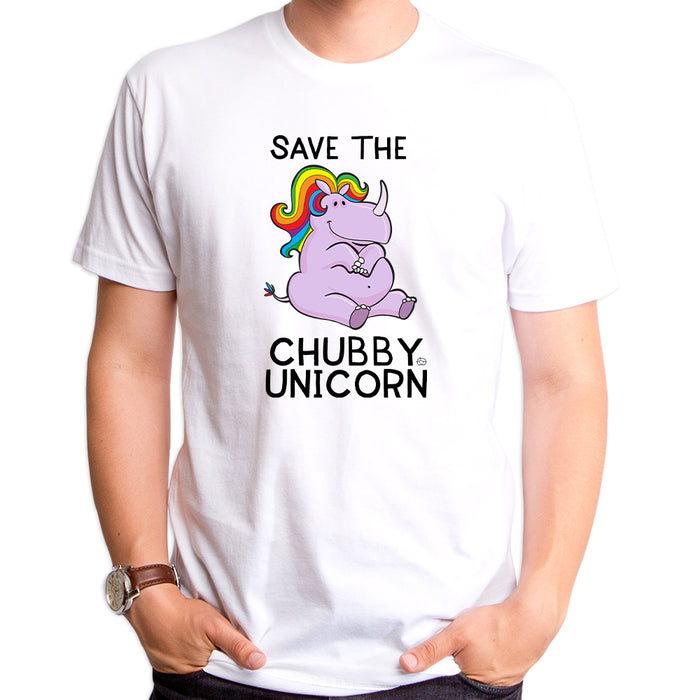 goodie two sleeves Save the Chubby Unicorn Adult T-Shirt