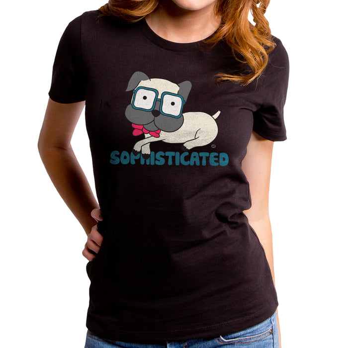 goodie two sleeves Sophisticated Pug Women's T-Shirt