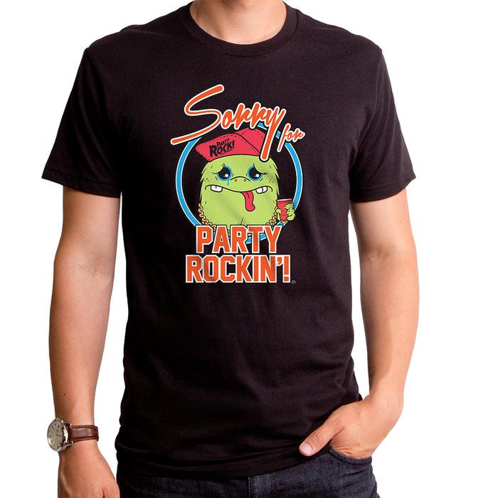 goodie two sleeves Sorry For Party Rocking Monster Adult T-Shirt