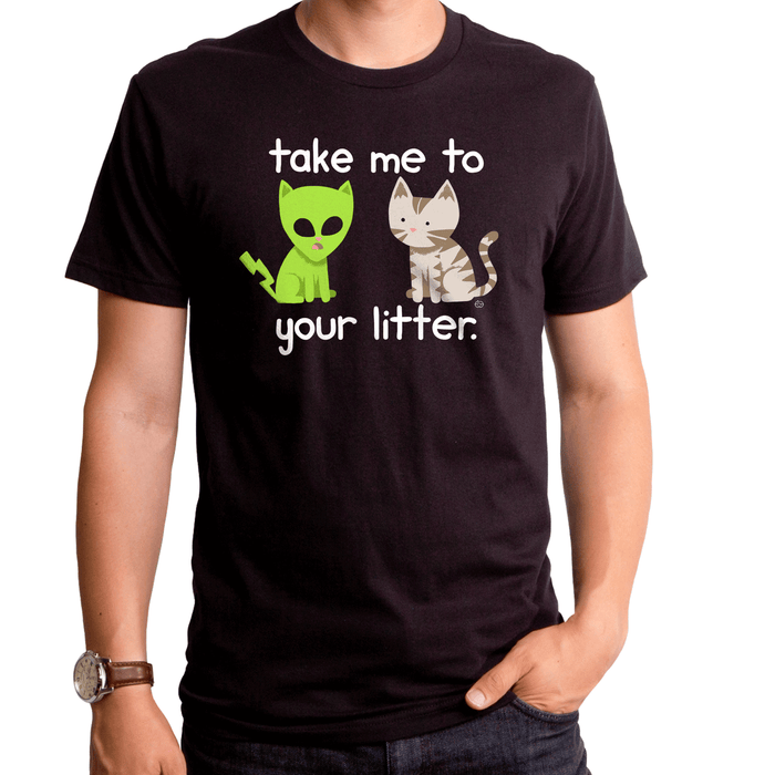 goodie two sleeves Take Me To Your Litter Adult T-Shirt