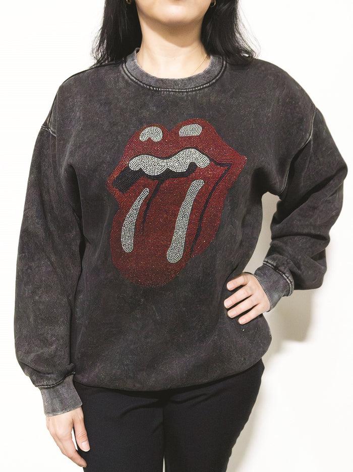 goodie two sleeves The Rolling Stones Unisex Sweatshirt w/Rhinestones