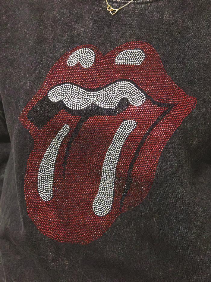 Goodie Two Sleeves The Rolling Stones Unisex Sweatshirt W/Rhinestones
