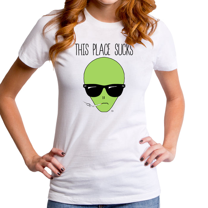 goodie two sleeves This Place Sucks Women's T-Shirt