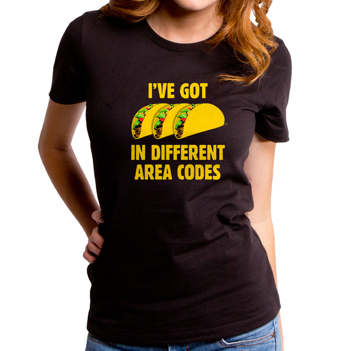 goodie two sleeves Three Tacos Area Code Women's T-Shirt