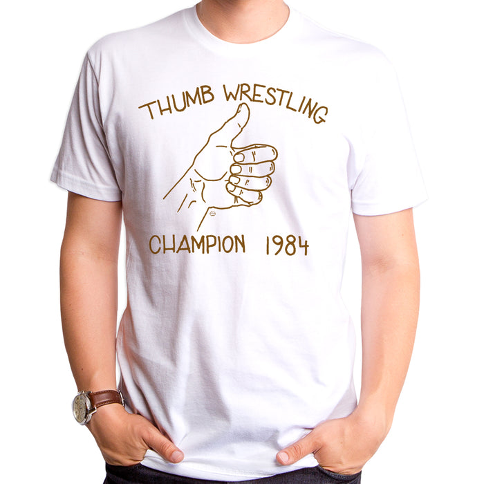 goodie two sleeves Thumb Wrestling Champ Adult T-Shirt
