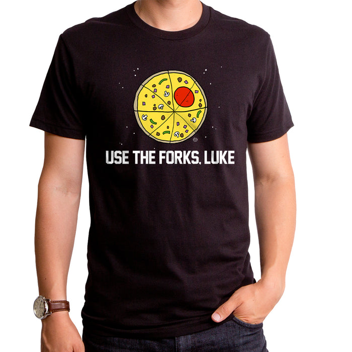 goodie two sleeves Use the Forks Luke Adult T-Shirt