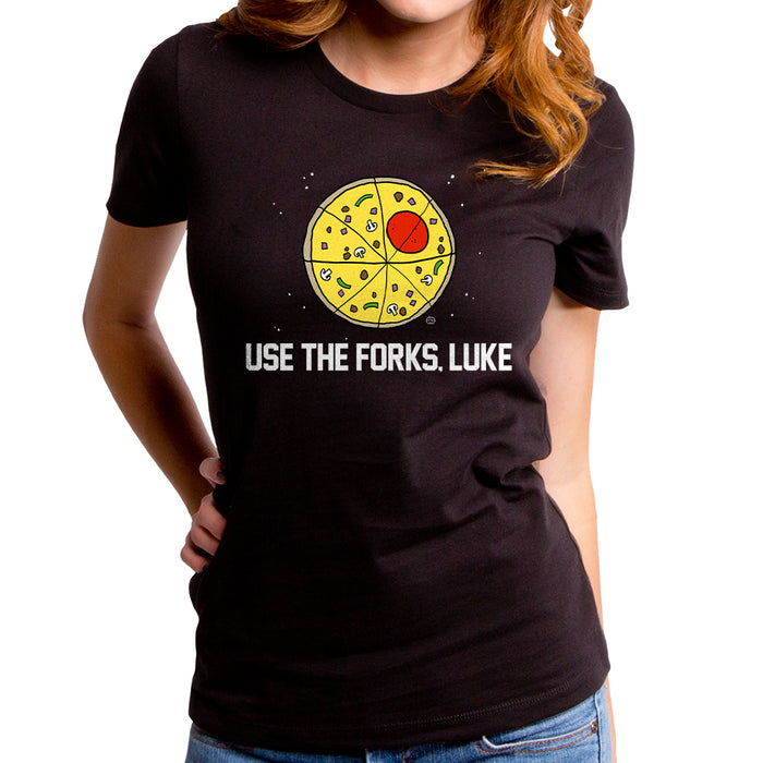 goodie two sleeves Use the Forks Luke Women's T-Shirt