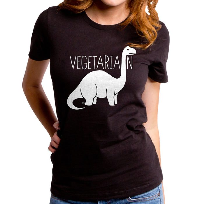 goodie two sleeves Vegetarian Cute Dino Women's T-Shirt