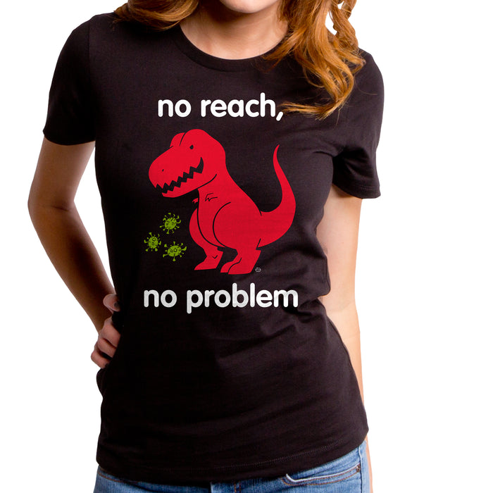 goodie two sleeves Virus No Reach Dinosaur Women's T-Shirt