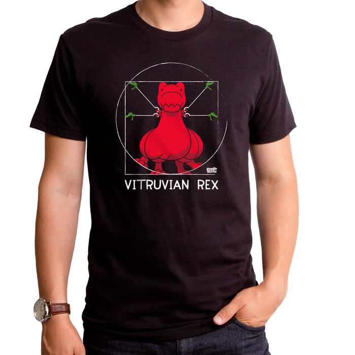 goodie two sleeves Vitruvian T-Rex Dino Adult T-Shirt