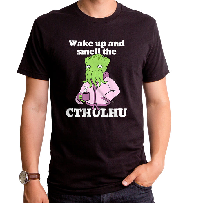 goodie two sleeves Wake Up And Smell The CTHULHU Adult T-Shirt