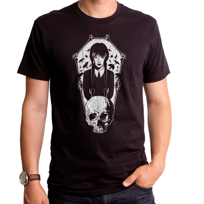 goodie two sleeves Wednesday - Bone Coffin Adult T-Shirt