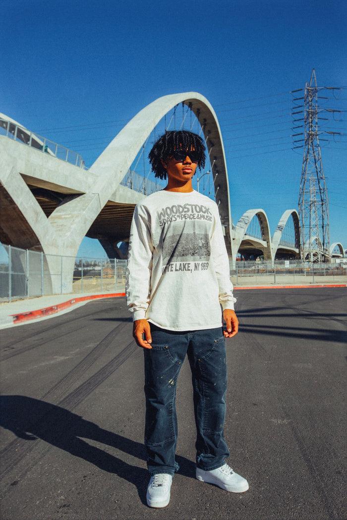 goodie two sleeves Woodstock Poster Long Sleeve Shirt