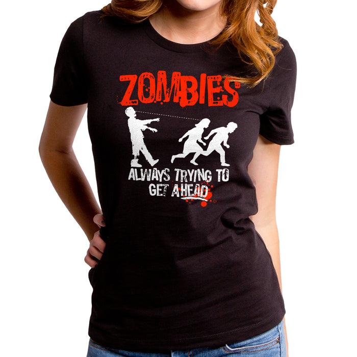 goodie two sleeves Zombies Trying to Get Ahead Women's T-Shirt