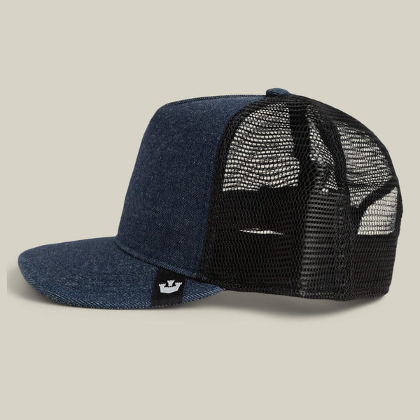 Goorin Bros. Baseball Clean Denim Trucker White Black Denim Hat