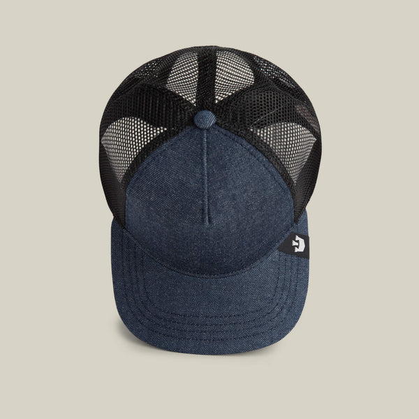 Goorin Bros. Baseball Clean Denim Trucker White Black Denim Hat