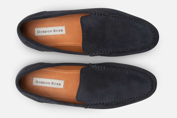 Gordon Rush Ashton Slip-Ons NAVY SUEDE