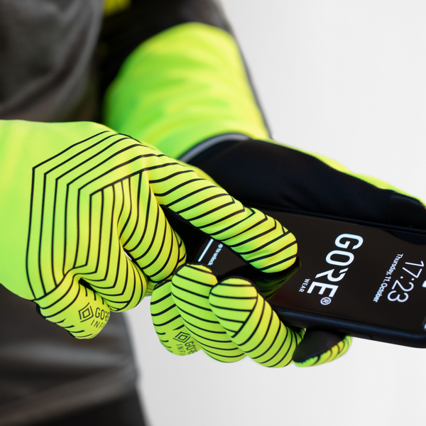 Gore Wear C3 WINDSTOPPER® Stretch Mid Gloves Neon Yellow/Black