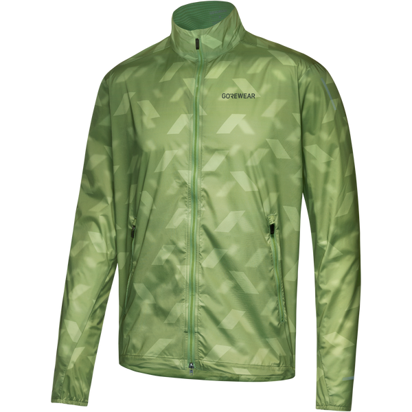Gore Wear CONCURVE 3D Graphic Windbreaker Mens Engine Green