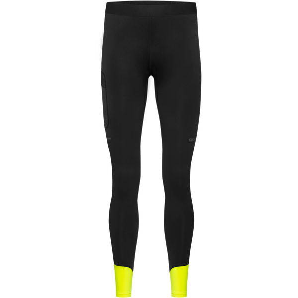 gore wear CONCURVE Thermo Tights Mens Black/Neon Yellow