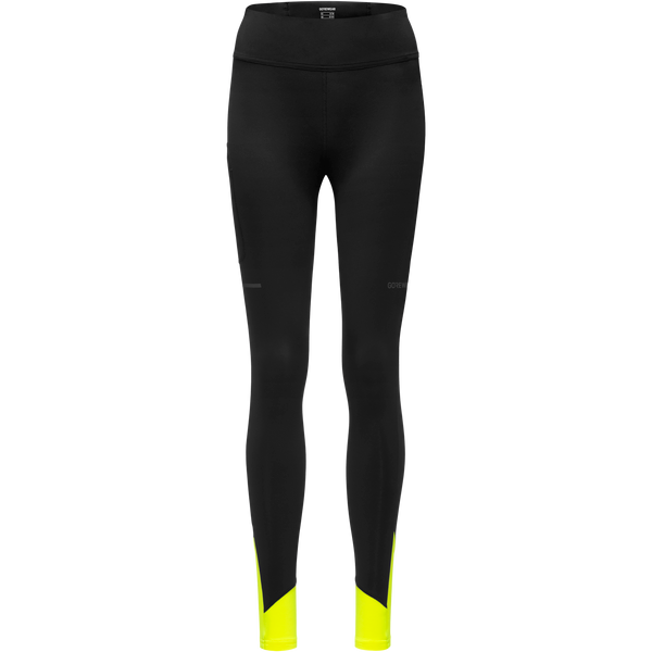 gore wear CONCURVE Thermo Tights Womens Black/Neon Yellow
