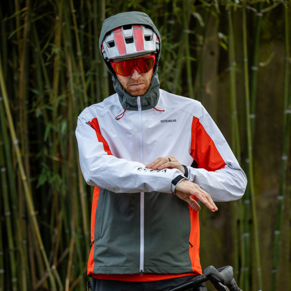 Gore Wear Dustin Klein X Endure GORE-TEX Jacket Mens White/Urban Grey