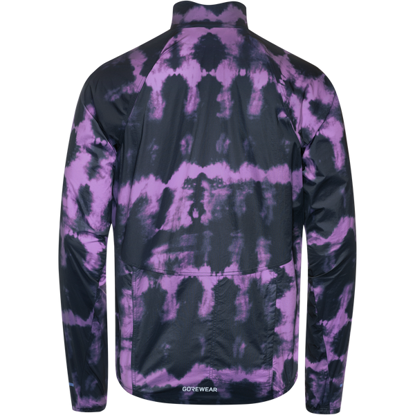 Gore Wear SPINSHIFT Shibori Windbreaker Mens Orbit Blue/Scrub Purple