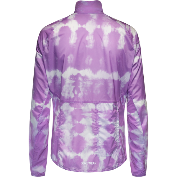Gore Wear SPINSHIFT Shibori Windbreaker Womens Scrub Purple/White