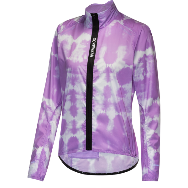 Gore Wear SPINSHIFT Shibori Windbreaker Womens Scrub Purple/White